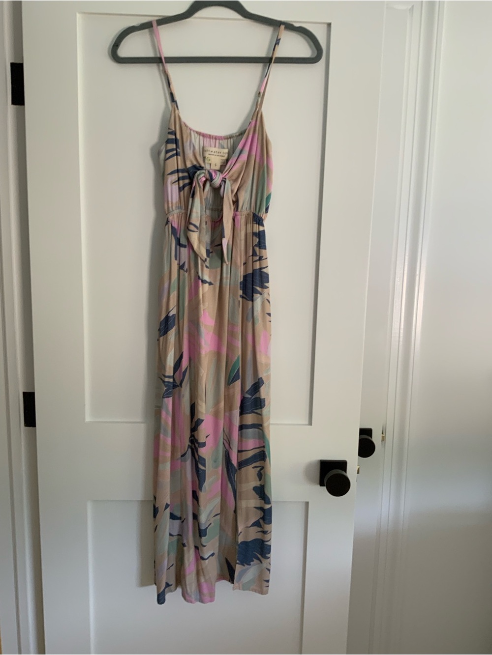 Saltwater Luxe Tie-Front Floral Midi Dress - Picture 4 of 7